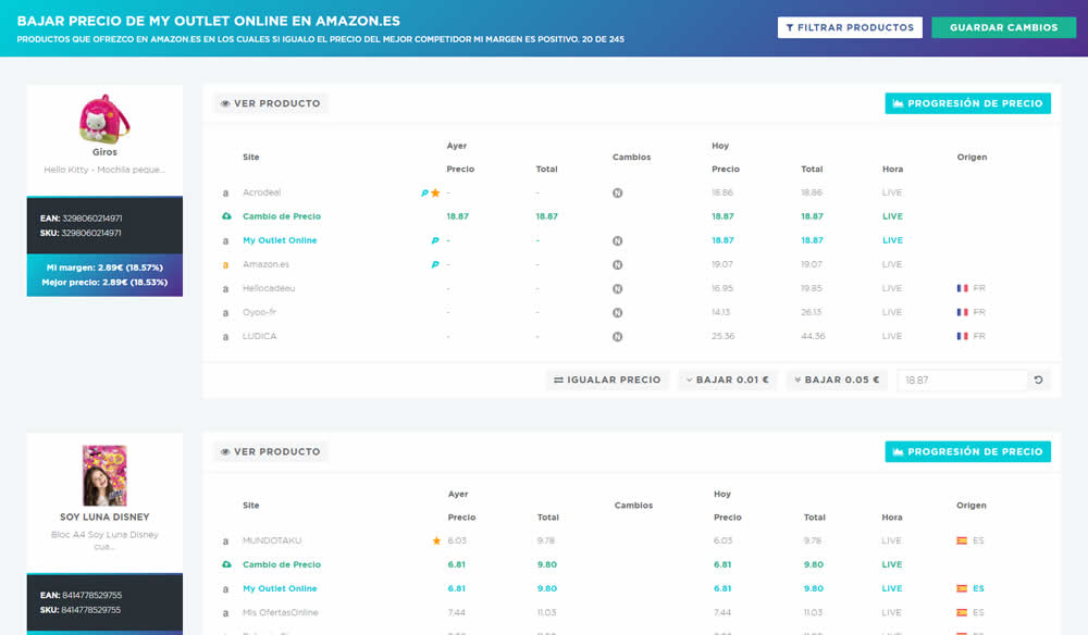 La competencia está más visible en un marketplace