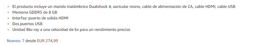 Los atributos en Amazon